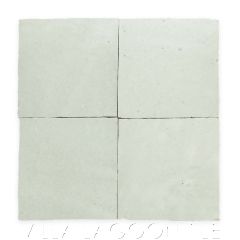 Square Glazed Zellige in Wintergreen