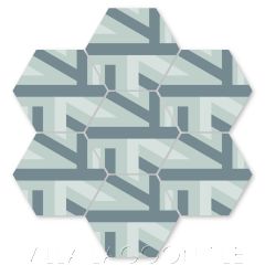 "Zanzibar Atmosphere" Modern Hex Cement Tile by Neyland Design, from Villa Lagoon Tile.
