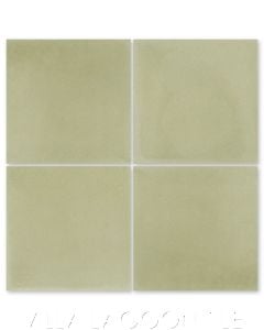Four-Inch Solid Square Dry Sage (SB-3018) Cement Tile (10cm), from Villa Lagoon Tile.
