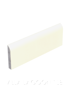 Bullnose Cement Tile in Whipped Cream (SB-1010), by Villa Lagoon Tile.