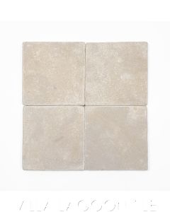6" Square Beige Moroccan Limestone Honed and Tumbled, from Villa Lagoon Tile.