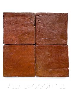 6" Square Lacquered Tuscany Terracotta Tile from Villa Lagoon Tile.