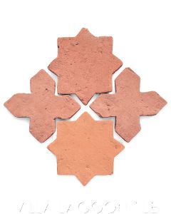 6" Star and Cross Sedona Terracotta Tile from Villa Lagoon Tile.