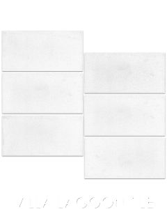 8"x4" Sandscape Tiles in Natural White, by Villa Lagoon Tile.