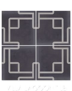 "A-Plus Two Seagull" Modern Geometric Cement Tile by Neyland Design, from Villa Lagoon TIle.