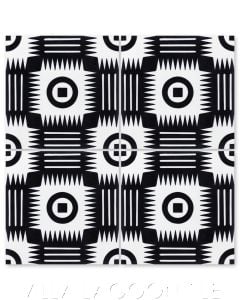 "African Check in Black and White" Modern Geometric Cement Tile by Cressida Bell, from Villa Lagoon Tile.