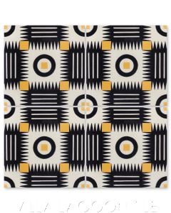 "African Check in Maple Sugar" Modern Geometric Cement Tile by Cressida Bell, from Villa Lagoon Tile.