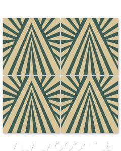 "Angola Winds Cairo" Modern Geometric Cement Tile by Neyland Design, from Villa Lagoon Tile.