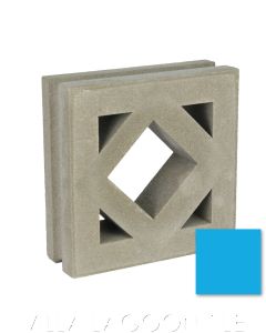 "Antilles" Geometric Breeze Blocks (with a Blue Swatch), by Villa Lagoon Tile.
