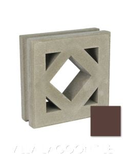 "Antilles" Geometric Breeze Blocks (with a Brown Swatch), by Villa Lagoon Tile.