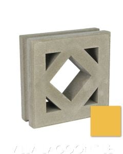 "Antilles" Geometric Breeze Blocks (with a Yellow Swatch), by Villa Lagoon Tile.