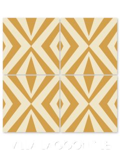 "Arturo Oro" Modern Geometric Cement Tile by Neyland Design, from Villa Lagoon Tile.