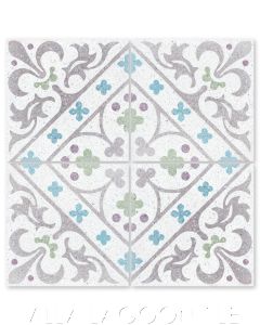 "Canterbury Jewel Terrazzo" Victorian Cement Tile, from Villa Lagoon Tile.