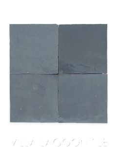 Square Glazed Zellige in Charcoal