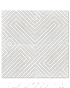 "Circuitry Dover" Modern Geometric Cement Tile by Neyland Design, from Villa Lagoon Tile.
