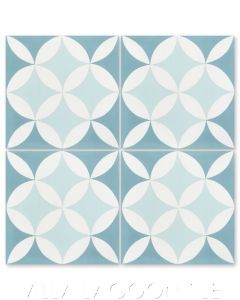 "Circulos A Cielo" Geometric Cement Tile, from Villa Lagoon Tile.