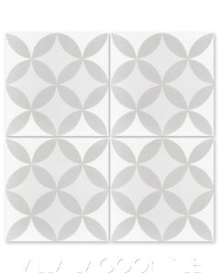 "Circulos A Fog" Geometric Cement Tile, from Villa Lagoon Tile.