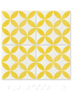 "Circulos B Sunshine Terrazzo" Geometric Cement Tile, from Villa Lagoon Tile.