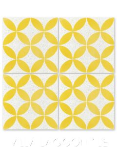 "Circulos B Sunshine Terrazzo" Geometric Cement Tile, from Villa Lagoon Tile.