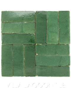 "Evergreen" Bejmat Zellige, a Moroccan Mosaic Tile, from Villa Lagoon Tile.
