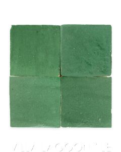 "Evergreen" Glazed Zellige, a Moroccan Mosaic Tile, from Villa Lagoon Tile.