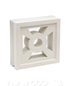 "Fiji" Natural White Geometric Breeze Blocks, by Villa Lagoon Tile.