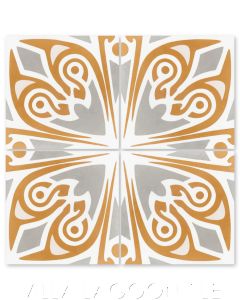 "Ignatius Gold" Art Deco Cement Tile, from Villa Lagoon Tile.