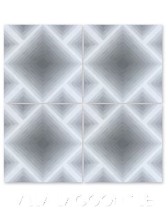 "Jibe Excalibur Ombré" Modern Geometric Cement Tile, from Villa Lagoon Tile.