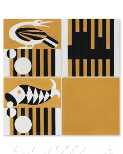 "Key West Hemmingway", Cuban Art Deco Cement Tile, from Villa Lagoon Tile.