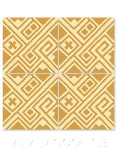 "Kuba Gold" Modern Fabric-Style Cement Tile by Neyland Design, from Villa Lagoon Tile.