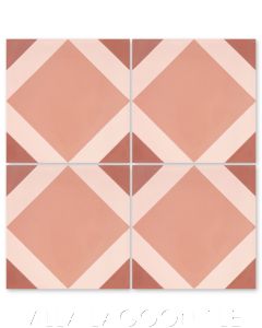 "La Plaza Sunset Two" Modern Geometric Cement Tile by Neyland Design, from Villa Lagoon Tile.