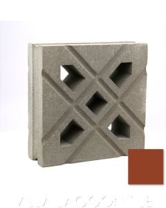 "Lanai" Geometric Breeze Blocks (with a Red Swatch), by Villa Lagoon Tile.