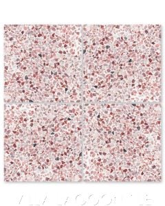 Large "Cheeky" Terrazzo Cement Tile, with Pink Marble chips, from Villa Lagoon Tile.