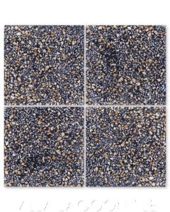 Large "Monarch" Terrazzo Cement Tile, with Multi-Color Granite chips, from Villa Lagoon Tile.