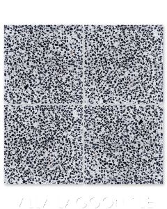 Large "Snow Leopard" Terrazzo Cement Tile, with Black Granite chips, from Villa Lagoon Tile.