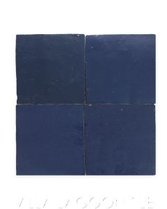 "Mariana Blue" Glazed Zellige, a Moroccan Mosaic Tile, from Villa Lagoon Tile.