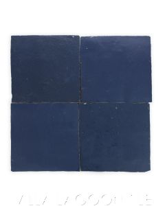 "Mariana Blue" Glazed Zellige, a Moroccan Mosaic Tile, from Villa Lagoon Tile.
