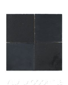 "Obsidian" Glazed Zellige, a Moroccan Mosaic Tile, from Villa Lagoon Tile.