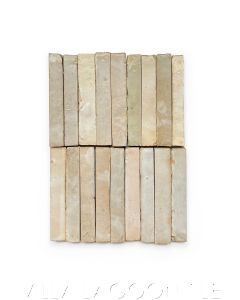 Slim Bejmat Zellige in Oyster Shell, a Moroccan Mosaic Tile, from Villa Lagoon Tile.