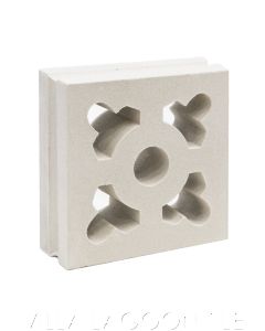 "Palau" Natural White Geometric Breeze Blocks, by Villa Lagoon Tile.