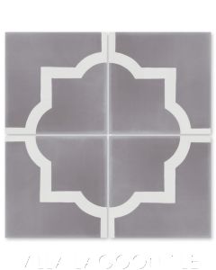 "Piazza Grande Sencillo" Classic Quatrefoil Cement Tile, from Villa Lagoon Tile.
