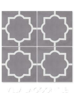 "Piazza Petite Sencillo" Classic Quatrefoil Cement Tile, from Villa Lagoon Tile.