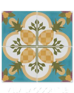 "Pineapple A Primero" Coastal Cement Tile, by Villa Lagoon Tile.