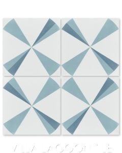 "Polaris Azul" Modern Cement Tile, by Villa Lagoon Tile.