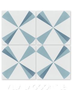 "Polaris Azul" Modern Cement Tile, by Villa Lagoon Tile.