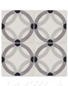 "Rings Durango" Geometric Cement Tile, by Villa Lagoon Tile.