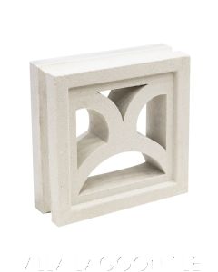 "Santorini" Natural White Geometric Breeze Blocks, by Villa Lagoon Tile.