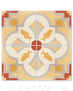 "Savona A Gold" Coastal Cement Tile, from Villa Lagoon Tile.