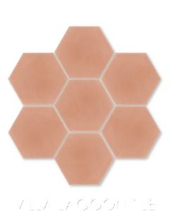 Solid Hex Smoky Coral Cement Tile, SB-5005, from Villa Lagoon Tile.