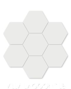 Solid Hex White, SB-1000, from Villa Lagoon Tile.